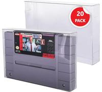 Link-e : 20 X Funda Protectora de Plastico Compatible con el Cartucho de Juego de Consola Super Nintendo SNES Version U.S.