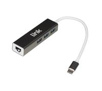 LINK Hub USB-C 3 Puertos USB 3.0 + GIGABIT