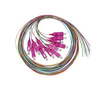 LINK Juego de 12 Cables de Fibra óptica de Colores con Conectores SC OM4 SIMPLEX de 2 m