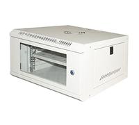 LINK LK1906UL Armario Rack 19" Serie Light con Puerta Cristal Templado y Cierre con Llave Color Gris Dimensiones 53x40x30 cm Estante Incluido Capacidad 6U para instalación en Pared 1 Unidad