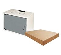 Link LK1907U30E - Armario para Rack de 19 Pulgadas, 6 Unidades de Pared para Redes (A) 370 x (L) 540 x (P) 300 mm, Gris, Puerta de Cristal