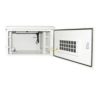 LINK LK190945IP - Armario Rack de 19 Pulgadas 9U para Redes de Exterior, Clase de protección IP55 con Ventiladores Filtrados, Gris Claro, 600 x 450 x 467 mm