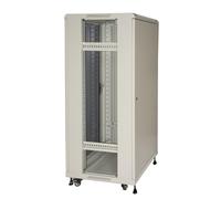 Link LK1927U66GFP Armario Rack 19" 27U - 1388x600x600 mm, Gris, Puerta de Cristal, desmontado, para servidores, conmutadores y Equipos informáticos