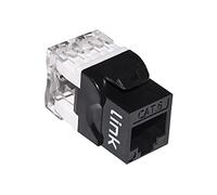 LINK LK6UB toma de red Keystone Jack RJ45 categoría 6 UTP color negro 180° contactos dorados 50 micras