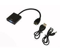 LINK LKADAT13 Adaptador HDMI Macho a VGA Hembra con Audio de 3,5 mm y alimentación USB
