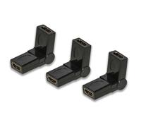Link LKADAT9903 - Adaptador HDMI Hembra a HDMI Hembra con Conector Giratorio 360º - Extensor de Video Full HD 1080p para TV, Monitor, PC y Proyectores
