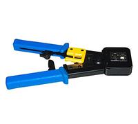 LINK LKCRIMP2 - Pinza para Conectores de 6 a 8 Pines con Cable pasante con Pelacables Delantero