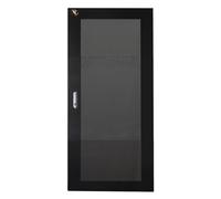 Link LKDOOR27UFN - Puerta de Metal Perforado con Cerradura para Armario Rack Link 27U 600 mm - Negro, Ventilación y Seguridad
