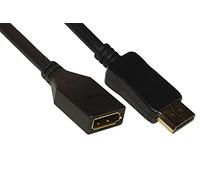LINK LKDP18MF03 - Pack de 3 cables alargadores DisplayPort macho/hembra 1,8 m - contactos dorados, 4K 60Hz, 21,6Gbps - Compatible PC, monitor, Gaming