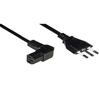 LINK LKIT18N - Cable de alimentación con Enchufe Italiano tripolar 10 A - Toma 90 Grados IEC 1,8 m