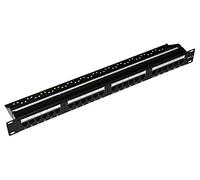 LINK lkp624u no blindado Patch Panel 19 UTP 24 Puertos 8 Pines RJ45 para Redes categoria 6, Negro