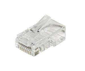 Link LKPL85F - Paquete de 100 Conectores RJ45 con Agujeros para conectar Cables, 8 Polos, categoría 5E UTP, no blindado