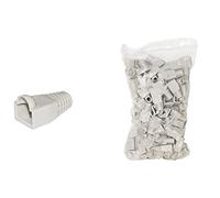 Link LKPL8GR Paquete de 100 Conectores RJ45 de 6 mm para Plug, 8 pines, Cable Categoría 5E-6, Gris