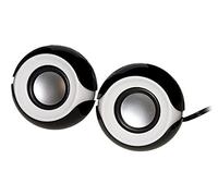 LINK LKSP02 - Altavoces de Audio de 3 W con Control de Volumen, Enchufe de 3,5 mm y alimentación USB, Color Negro