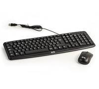 LINK LKTAST02 + LKMOS02 - Teclado Italiano USB 108 Teclas Color Negro + ratón inalámbrico 3 Teclas Negro 1000 dpi