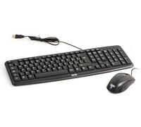 LINK LKTAST02 + LKMOS03 - Teclado Italiano USB 108 Teclas Color Negro + ratón octco USB 3 Teclas Negro y ergonómico