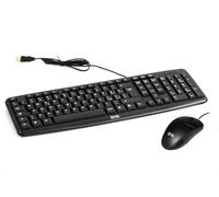 LINK LKTAST02 + LKMOS35 - Teclado Italiano USB 108 Teclas Color Negro + ratón octco USB 3 Teclas Negro y ergonómico