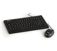 LINK LKTAST04 + LKMOS04 - Mini Teclado Italiano Multimedia USB + Mini ratón óptico USB 3 Teclas Negro