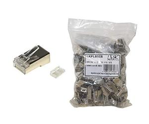 LINK Paquete de 100 Conectores RJ45 de 8 Pines con apantallado para Cable Flexible