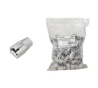LINK Paquete de 100 Tapas de Conectores de 8 mm para Enchufe RJ45 8 Polos Cable Cat 5E-6-7 Gris