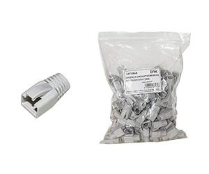LINK Paquete de 100 Tapas de Conectores de 8 mm para Enchufe RJ45 8 Polos Cable Cat 5E-6-7 Gris