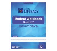 Link to Literacy Level D: Student Workbook For English Learners - Reading Informational, Writing, Language, Vocabulary, Listening & Speaking (Quarter 2)