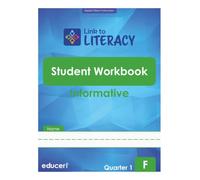 Link to Literacy Level F: Student Workbook For English Learners - Reading Informational, Writing, Language, Vocabulary, Listening & Speaking (Quarter 1)