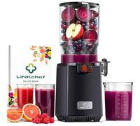 LINKChef Fruta Entera Extractor de Zumos y Verduras, 130mm Calibrey 1,8L Licuadora Prensado en Frio, 250W Extractor de Jugo Juicer Machine, Función de Masticación Inversa, Fácil de instalar y limpiar