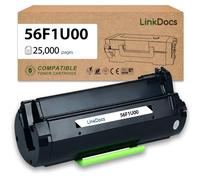 LinkDocs 56F1U00 - Juego de cartuchos de tóner de alto rendimiento compatibles con Lexmark MS521, MS621, MS622, MX521, MX522, MX622, 25000 páginas