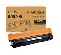 LinkDocs Cartucho de tóner negro 659A compatible (con nuevo chip) de repuesto para HP 659A BK W2010A utilizado con impresoras HP Color Laserjet Enterprise M856 M856dn