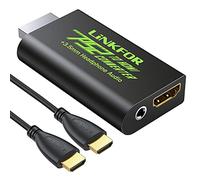 LiNKFOR PS2 a HDMI Convertidor Playstation 2 a HDMI Resoluciones 480i 576i 480p Adaptador PS2 a HDMI con Jack de Auriculares 3,5mm y Cable HDMI de 1m para HDTV Monitor HDMI