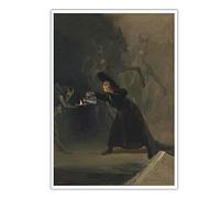 LINKGIN Home Pinturas famosas La lámpara del diablo por Francisco de Goya Cartel de arte clásico Impresión sobre lienzo Cuadros para decoración de comedor 120x80cm sin marco