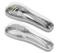 Linkidea 2 fundas para maquinilla de afeitar, funda rígida portátil para viaje, caja protectora de recortadora manual compatible con Fusion 5 ProGlide, Sensor 3, SkinGuard, Pace 6 Pro (gris)