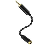 Linkidea Adaptador de audio macho de 2,5 mm a hembra de 4,4 mm, cable de cobre OCC chapado en plata de alta fidelidad, compatible con amplificadores equilibrados, DAC, auriculares (15,5 cm / 6.1 in)
