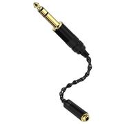 Linkidea Adaptador de auriculares de 6,35 mm a 4,4 mm, adaptador de audio estéreo para cables de auriculares con enchufe macho de 4,4 mm, conecta auriculares a amplificadores de 6,35 mm