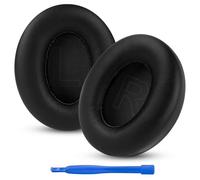 Linkidea Almohadillas de repuesto para auriculares Anker Soundcore Life Q20, Q20+, Q20i, Life 2 (no aptas para Life 2 Neo), almohadillas para los oídos (piel de proteína/negro)