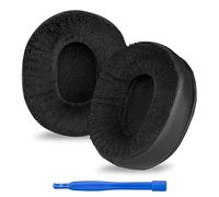 Linkidea Almohadillas de repuesto para auriculares Audio-Technica M50X/M50XBT2/M40X/ M70X/ MSR7/ MSR7NC/ MSR7BK/ MSR7GM (extra gruesas/negro)