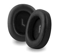 Linkidea Almohadillas de repuesto para auriculares JBL E55BT (piel de proteína/negro)