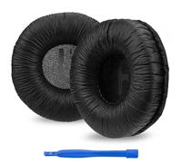 Linkidea Almohadillas de repuesto para auriculares JBL JR300, JR300BT, T450BT, T500BT, Tune 500, Tune 500BT, Tune 510BT (piel sintética/negro)