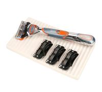 Linkidea Bandeja de afeitar de diatomita, soporte de seguridad de secado rápido para ducha, compatible con Gillette Fusion 5 ProGlide, Fusion 5 ProShield, Mach 3 (beige)