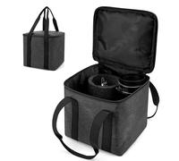 Linkidea Bolsa de almacenamiento grande para licuadora, bolsa de transporte portátil con correa de mano, organizador de doble cremallera compatible con Ninja, se adapta al modelo QB3001SS (gris)