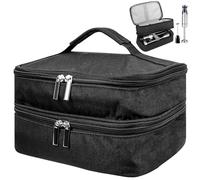 Linkidea Bolsa de almacenamiento para batidora de mano, organizador de mano de 2 capas, bolsa de almacenamiento portátil con correa de mano, compatible con modelos Basics 500, MQ505, KHBV53, Black