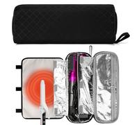 Linkidea Bolsa de almacenamiento para rizador, organizador de herramientas de viaje para el cabello con compartimento, estuche portátil compacto para accesorios para el cabello, bolsa de transporte