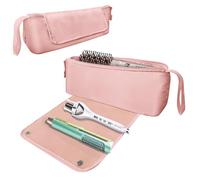 Linkidea Bolsa de viaje y alfombrilla resistente al calor, organizador de viaje portátil para mujeres, bolsa de almacenamiento de herramientas para el cabello, regalo para personas que viajan mucho