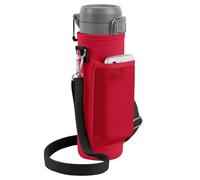 Linkidea Bolsa para Transportar Botellas de Agua Compatible con Stanley Quick Flip GO de 24/36 oz, Bolsa de Transporte de Malla de Neopreno aislada con Correas para los (Rojo)