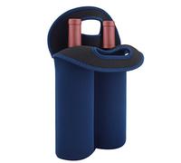 Linkidea Bolsa térmica de Viaje para Vino, portátil para Picnic y Bebidas, con Dos Compartimentos para Cerveza (Azul)