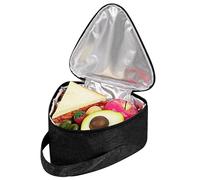 Linkidea Bolsas térmicas para refrigerios, bolsa térmica para fruta, a prueba de fugas, ideal para picnic y camping (Negro, Grande)