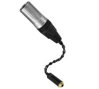 Linkidea Cable adaptador de auriculares balanceado XLR macho a hembra de 4,4 mm, convertidor de audio de cobre chapado en plata OCC para amplificadores de auriculares, amplificadores DAC, cables de