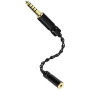 Linkidea Cable adaptador de auriculares equilibrado de 4,4 mm a hembra de 2,5 mm, convertidor de audio de cobre chapado en plata para DAC HiFi, DAP y amplificador de auriculares, 15,5 cm