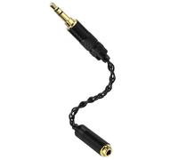 Linkidea Cable adaptador de auriculares macho de 3,5 mm a hembra de 4,4 mm, cable híbrido de cobre y plata de 6,5 pulgadas con carcasa de aluminio y contactos chapados en oro, solo audio estéreo